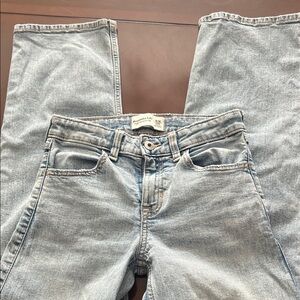 Abercrombie Kids Blue High Rise Wide Leg Jeans